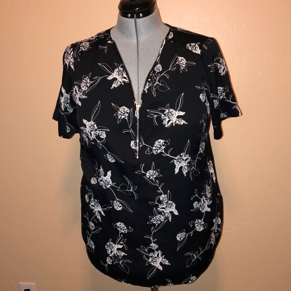 Apt 9 plus size 1X black/ white flowers